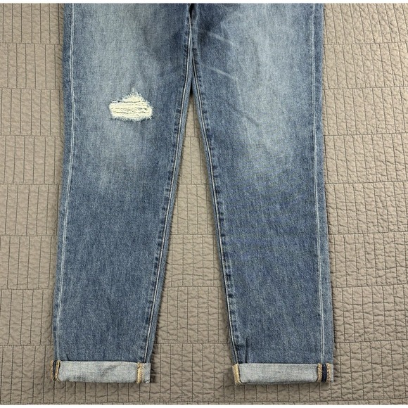 Old Navy Denim Overalls Women's Medium Tall Blue Tapered Boho Western Rodeo - Picture 4 of 13